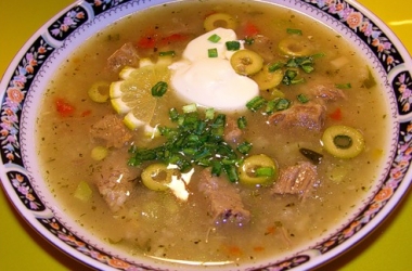 Рассольник с почками