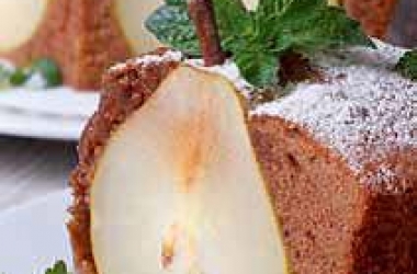 Рецепт оригинального и вкусного шоколадного кекса с грушами