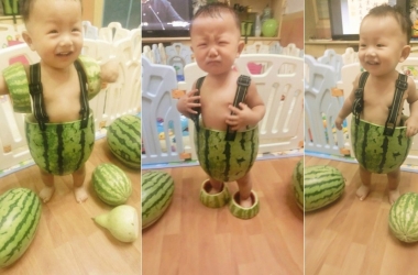 Китайцы шьют детям одежду из… арбуза (фото)