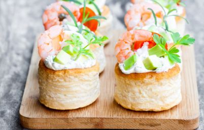 тарталетки с креветками