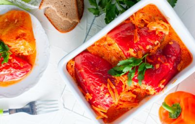 перец с грибами