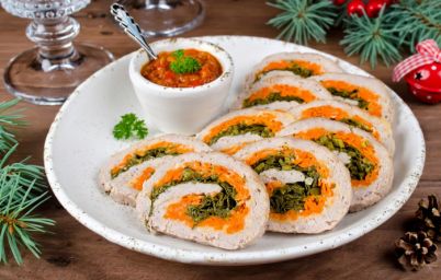 Рулет из сыра с грибами