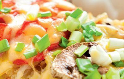 Лазанья с гречкой и грибами