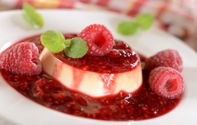 Малиново-манный пудинг от Юлии Панковой