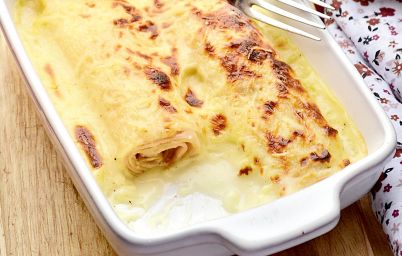 Овочевий гратен з млинців: оригінальний рецепт