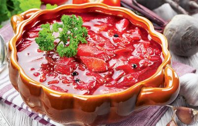 Постный борщ с фасолью