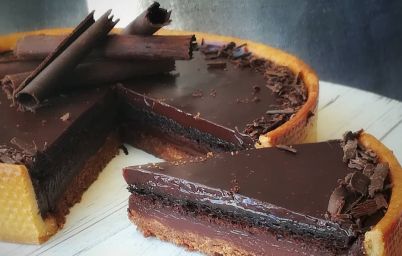 Тарт с шоколадным ганашем