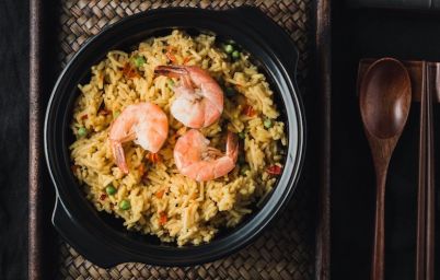 Плов с креветками