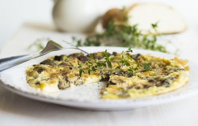 Омлет с грибами и тофу