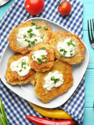 Деруны со сметаной