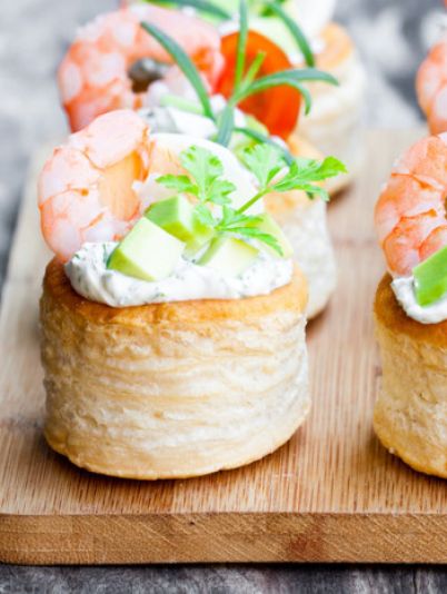 тарталетки с креветками