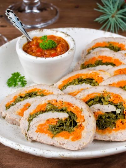 Рулет із сиру з грибами