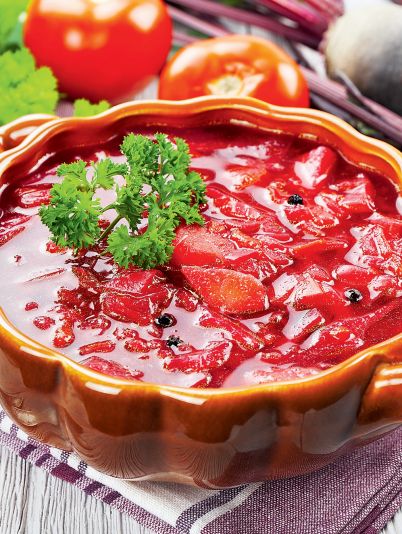 Постный борщ с фасолью