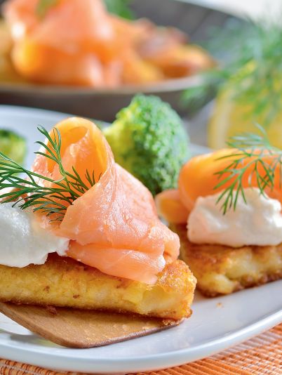 Картофельные оладьи с хреном