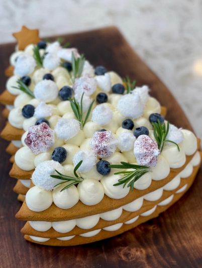 Зимний торт Елочка