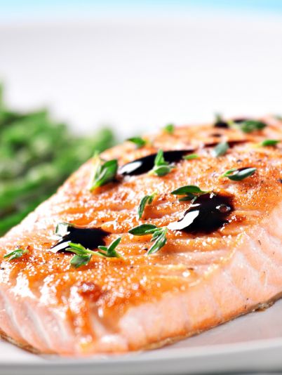 Запеченный лосось с апельсином