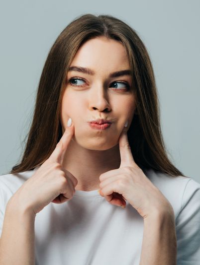 Как убрать щеки