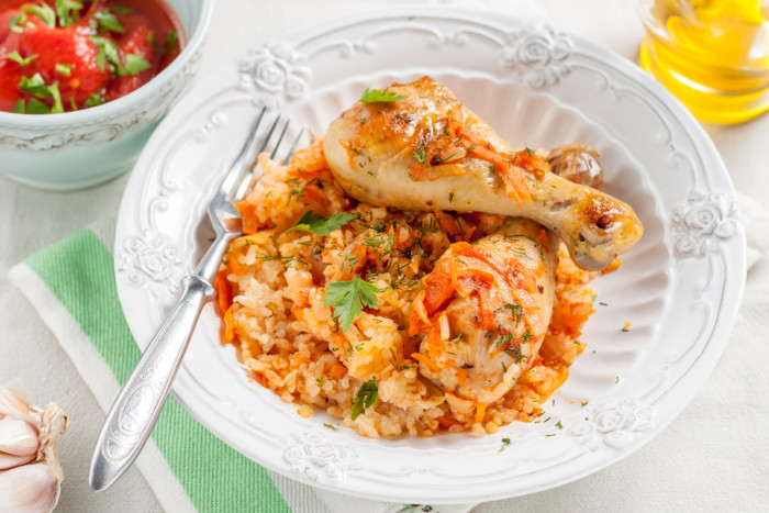 куриные ножки с рисом
