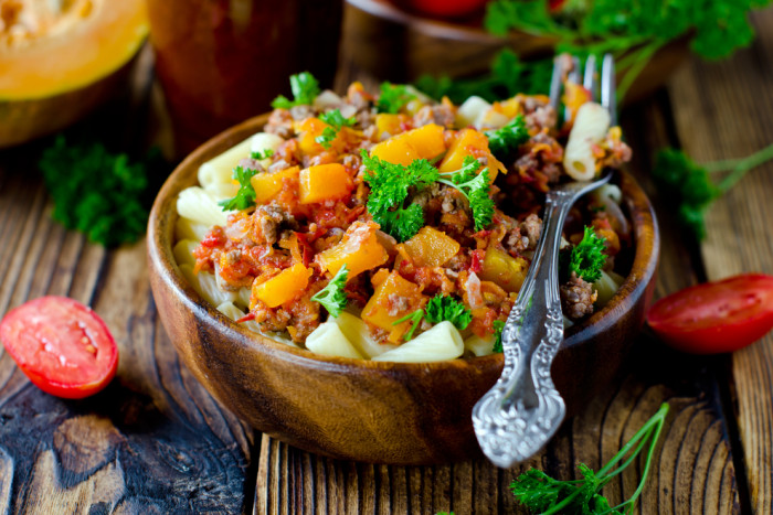 мясо с тыквой и карри
