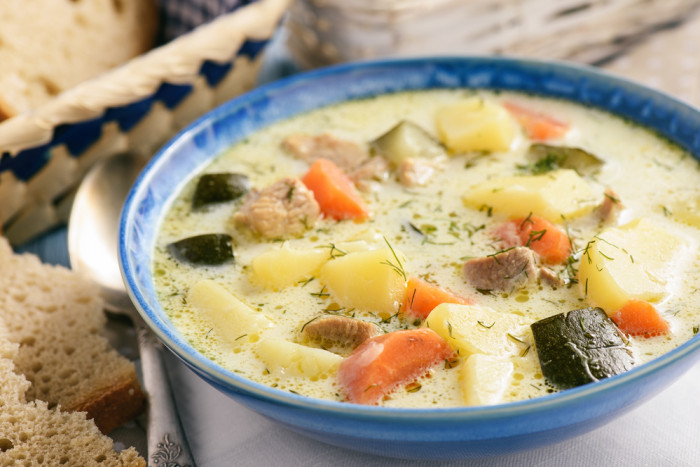 куриный суп со сливками