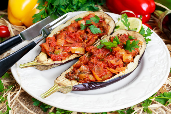 баклажаны с овощами