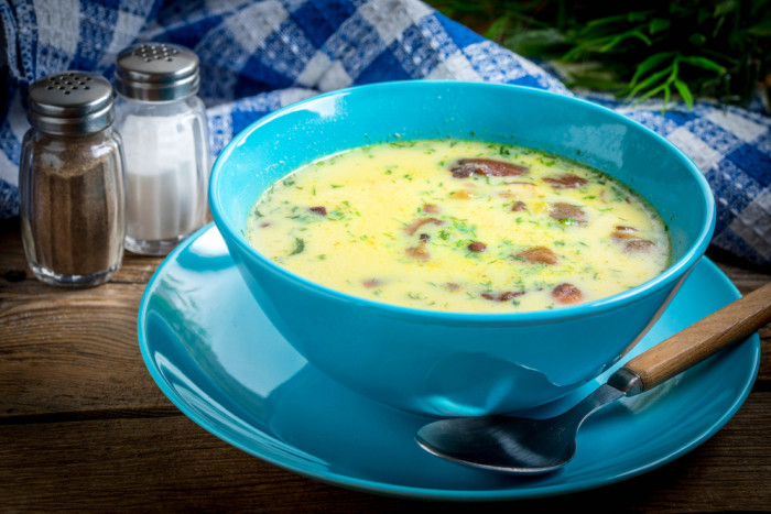 крем суп из брокколи с грибами