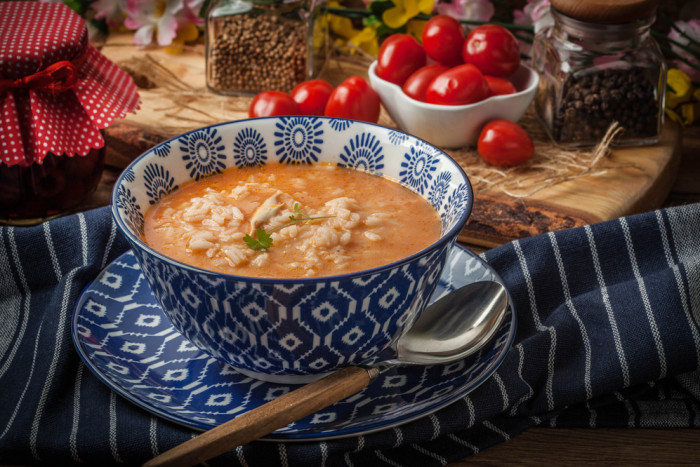 томатный суп с рисом