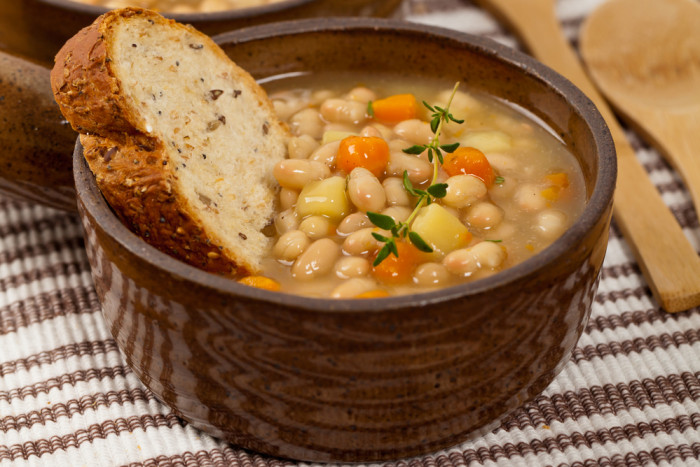 суп с консервированной фасолью