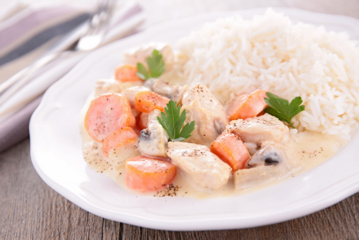 курица с шампиньонами в сливочном соусе