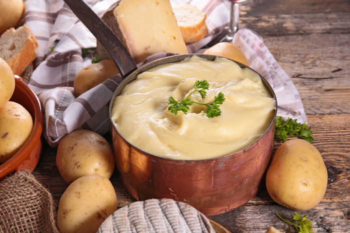картофельное пюре с сыром и чесноком