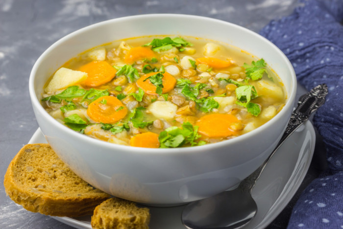 суп с рисом и карри