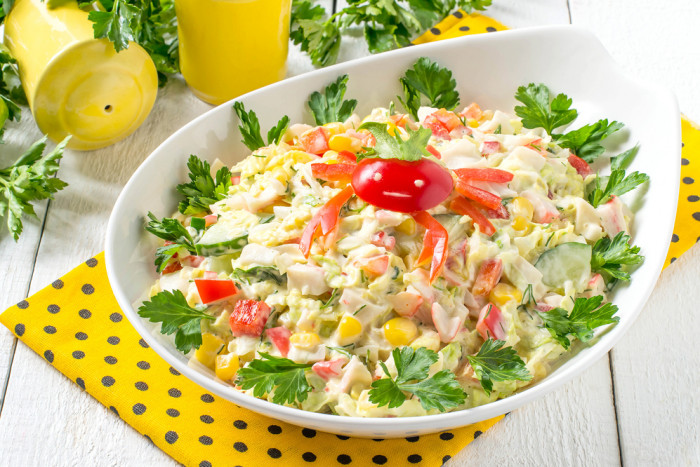 крабовые палочки с капустой