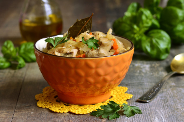 капуста с грибами