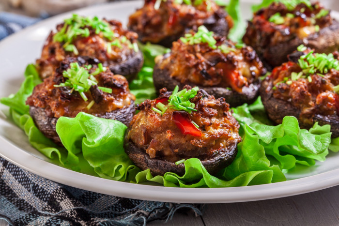 шампиньоны с мясом
