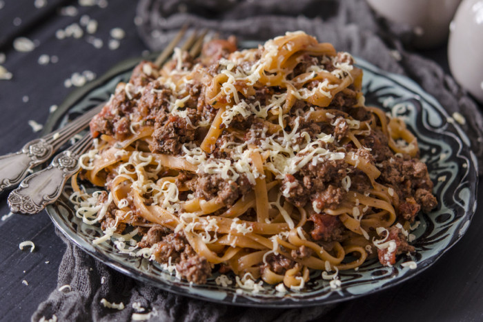 паста с мясом