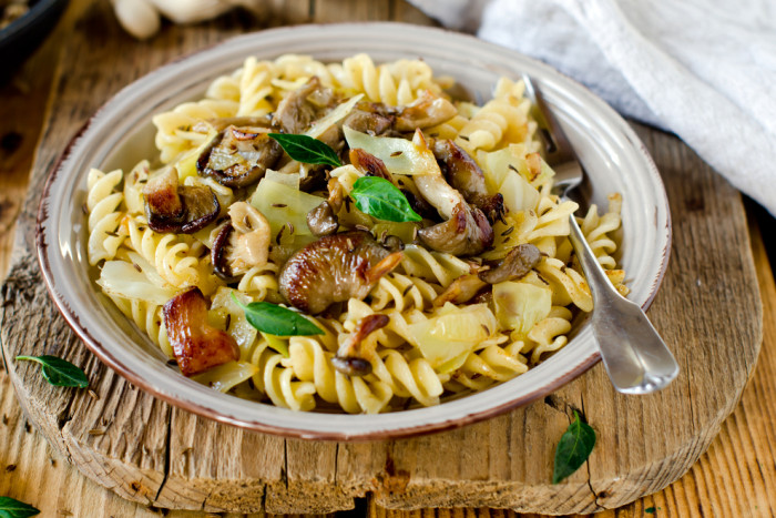 макароны с капустой