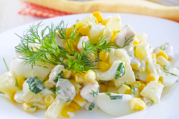 курица с ананасами