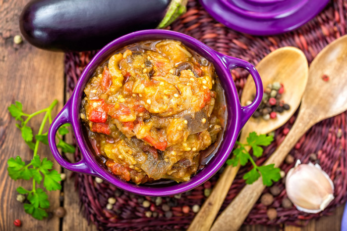 баклажаны с перцем