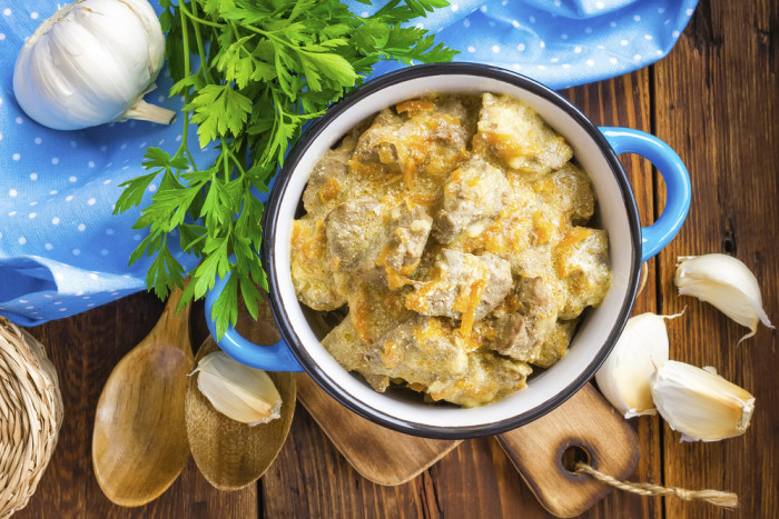 печень в сметане