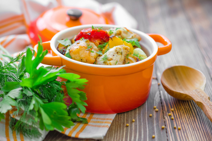 курица с перцем