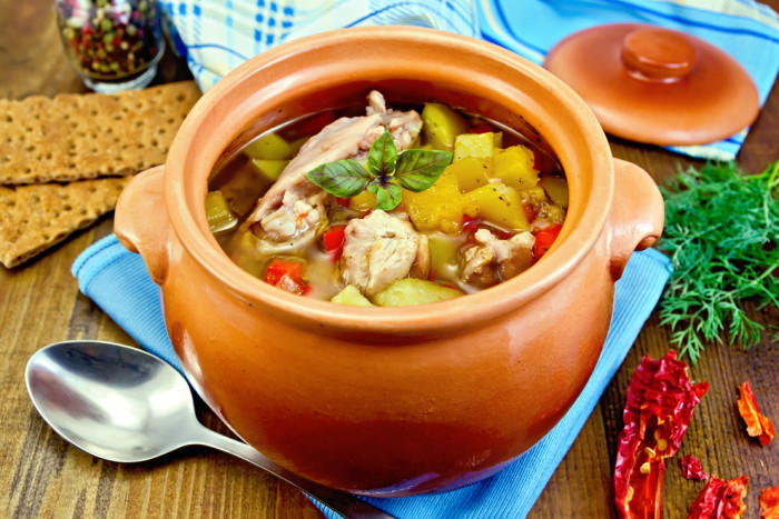 курица с овощами