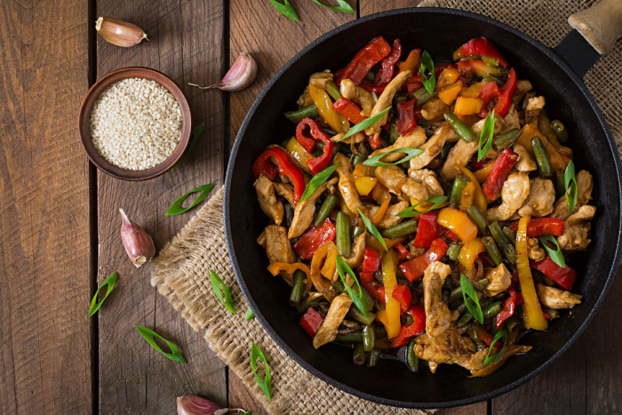 курица со спаржевой фасолью