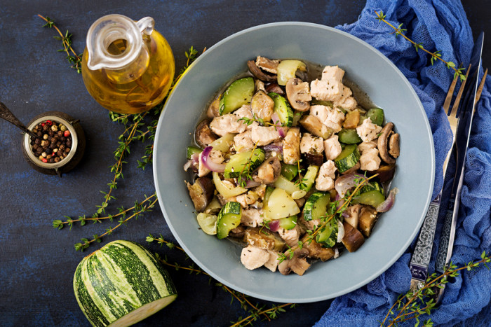 курица с цуккини