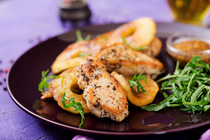 филе с яблоками