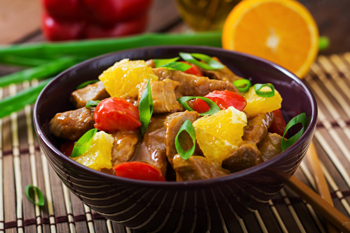 свинина с апельсином