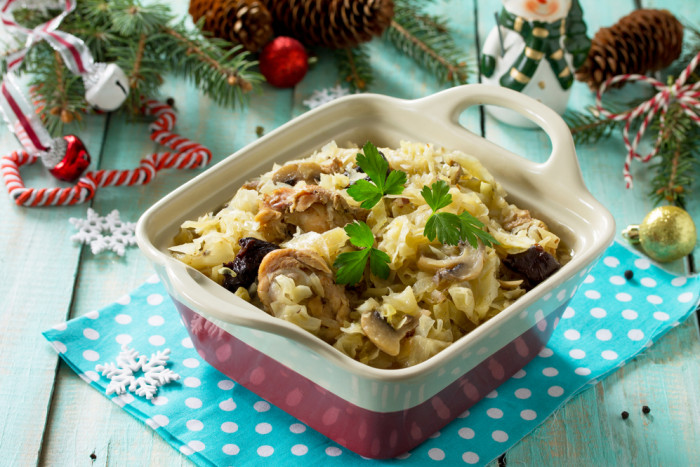 курица с капустой