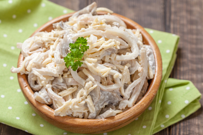 кальмары грибы