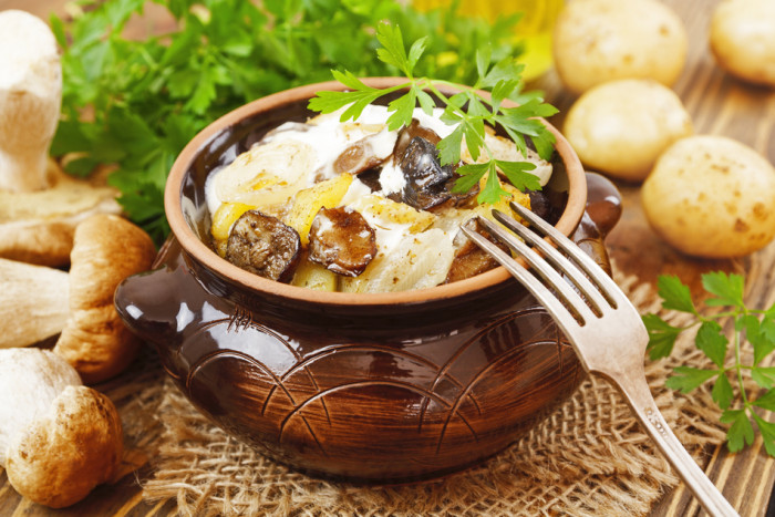 картофель грибы