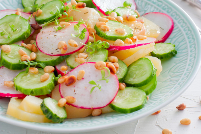 картофель редис