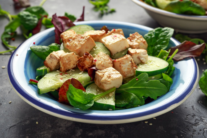 тофу огурцы